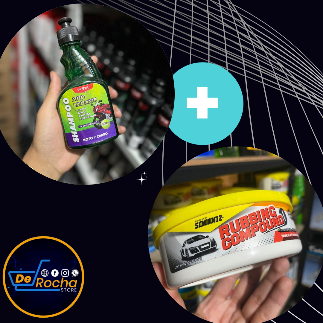 Kit cera brilladora+shampoo desengrasant disponible en Yaxa Colombia